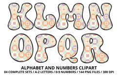Retro Groovy Alphabert PNG 70s Numbers &amp; Letters 300 DPI Product Image 3