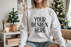 Christmas Gildan 18000 ASh Sweatshirt Mockups Product Image 1