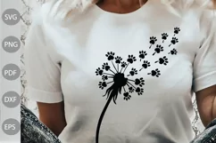 Dog mama SVG cut files/ dog mom svg design/ dandelion with p Product Image 3