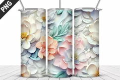 Flowers Tumbler Design | Valentine's Day Tumbler Wrap Product Image 2