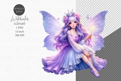 Fairy clipart, Fantasy clipart, Watercolor clipart Product Image 1