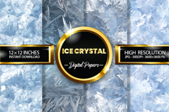Ice Crystal Digital Papers - 04 variations Product Image 1