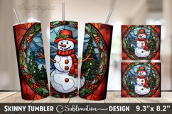 Stained Glass Snowman Wrap - Stained Glass Snowman Tumbler Product Image 1
