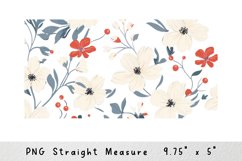 Flowers glass can wrap, Floral 16 oz Libbey Sublimation Product Image 2
