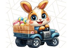 Easter Bunny Construction Clipart, Spring Png Product Image 3