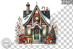 Christmas House Sublimation - Clipart PNG Design Product Image 1