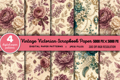 Victorian Scrapbook Paper JPG Product Image 1
