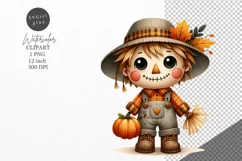 Halloween clipart, Scarecrow clipart, Kids Halloween Product Image 1