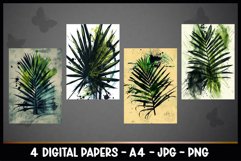 4 Beautiful Leaves Digital Papers I Junk Journal Pages Product Image 2