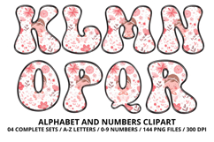 Baby Girl Alphabet PNG Cute Baby Letters &amp; Numbers 300 DPI Product Image 3