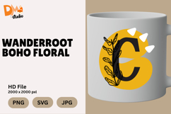Wanderroot Boho Floral Monogram Product Image 1