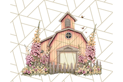 Vintage Cottagecore Barn PNG Clipart, Farmhouse Style Product Image 5