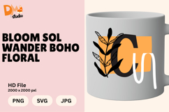 Bloom Sol Wander Boho Floral Monogram Product Image 1