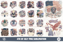 Set of Patriotic Sublimation Png - 4th of july Png Product Image 1