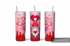Valentines Day Gnomes Tumbler Sublimation | 20 oz | Skinny Product Image 2