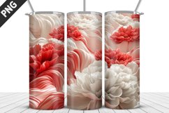 3D Flowers Tumbler Wrap | Sublimation Design | Tumble PNG Product Image 2