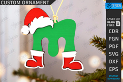 Christmas Letter Ornament|Hanging Christmas Monogram SVG|CNC Product Image 1