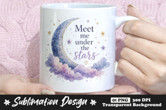 Meet Me Under The Stars Moon Sublimation Mug Design Product Image 1