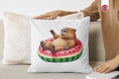 Whimsical Tropical Capybara Clipart Bundle PNG Product Image 13