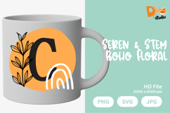 Seren &amp; Stem Boho Floral Monogram Product Image 1