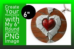 Car Coaster Elegance: 3D Heart Wall Sublimation Product Image 1