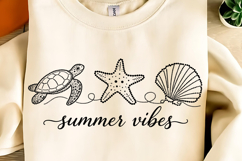 Summer Seashell Bow PNG, Summer Vibes PNG, Minimalist Beach Product Image 1