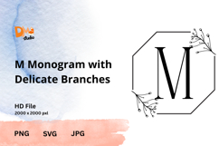Monogram with Delicate Branches Product Image 1