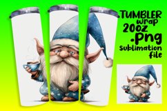 Holiday Gnome Watercolor 20oz Sublimation Tumbler Wrap Product Image 1