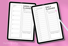 Cute Daily &amp; Weekly Planner Canva Template | Pastel Printabl Product Image 4