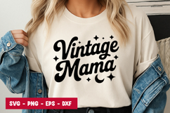 Vintage Mama Typography SVG PNG Product Image 1