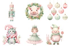 Cute Pastel Christmas Clipart, Set of 20 Png Bundle Product Image 4