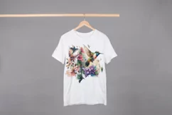 Magical Birds With flowers | Bird watercolor | Floral Bird Product Image 4