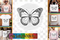 Whimsical TSHIRT Gift Ideas PNG, Butterfly Product Image 1