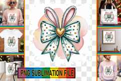 Cozy TSHIRT Designs Ideas PNG, Easter Bow Product Image 1