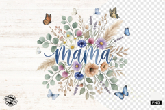 Flowers &amp; Butterfly Mothers Day Clipart Product Image 1