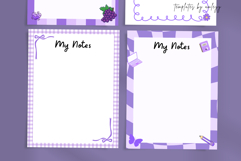 Cute Purple Notes Planner Template Aesthetic Daily Planner Product Image 3