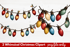 2 Whimsical Christmas Clipart | Cute Holiday PNG Set Product Image 1