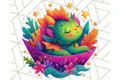 Cute Fantasy Dragon Clipart PNG, Bold Baby Dragon Clip Art Product Image 5