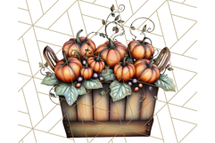 Fall Market Stall Clipart PNG, Rustic Autumn Clip Art Product Image 5
