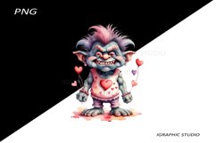 Valentines Day Troll clipart, Troll clipart Product Image 1