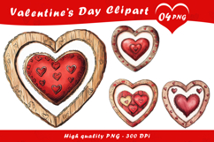 Rustic Wooden Heart Love Clipart PNG Product Image 1