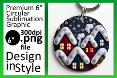 Chic Circle PNG Keychain Design , Holiday Product Image 1