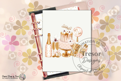 Champagne Wedding Planner PNG Bride Clipart Sublimation Product Image 9