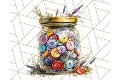 Floral Sewing Clipart PNG Vintage Sewing Elements Needlework Product Image 5