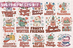 Christmas Vintage Retro SVG BUNDLE set of 15 SVG PNG Product Image 2
