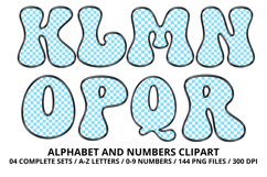 Checkerboard Alphabet Letters &amp; Numbers Clipart PNG 300DPI Product Image 3