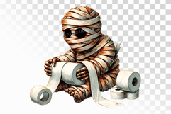 Retro Mummy Toilet Paper Costume Halloween PNG Product Image 1
