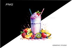 Milkshake Clipart, Food Clipart Product Image 1