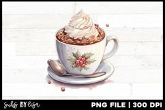 Coffee Sublimation design Latte Christmas Watercolor Product Image 7