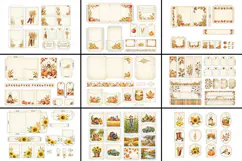 Pumpkin & Harvest Journal Kit Digital Paper| Junk Journal Product Image 13